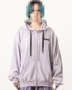 STUDDED ZIP HOODIE