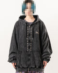 STUDDED ZIP HOODIE